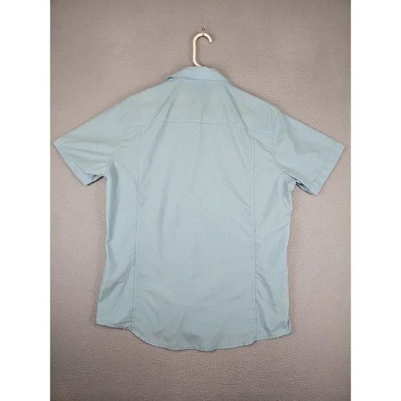 Kuhl Shirt Men's Medium Blue Stealth Hiking Utility Outdoor Snap Performance - Picture 6 of 8